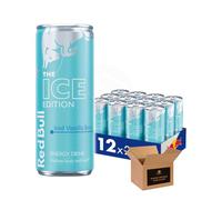 Shopior Energy Drink Can - Original, Sugarfree, Zero & Flavoured Editions Bulk Packs | Caffeine Energy Drinks for Gym, Game & Work (Red Bull Iced Vanilla Berry PM £1.75-250ml - Pack 12)