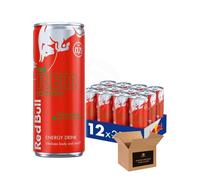 Shopior Energy Drink Can - Original, Sugarfree, Zero & Flavoured Editions Bulk Packs | Caffeine Energy Drinks for Gym, Game & Work (Red Bull Watermelon PM £1.75-250ml - Pack 12)