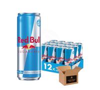 Shopior Energy Drink Can - Original, Sugarfree, Zero & Flavoured Editions Bulk Packs | Caffeine Energy Drinks for Gym, Game & Work (Red Bull Sugarfree PM £2.15-355ml - Pack 12)