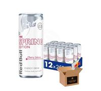 Shopior Energy Drink Can - Original, Sugarfree, Zero & Flavoured Editions Bulk Packs | Caffeine Energy Drinks for Gym, Game & Work (Red Bull Cherry Sakura PM £1.75-250ml - Pack 12)