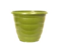 shopior Plastic Bumble Beehive Planter Pot - Deep Garden Plant Pot with Drainage Holes | Durable Weatherproof Indoor & Outdoor Planter (Bumble Glossy Green, 30cm, Pack of 1)