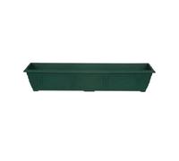 shopior Rectangle Plastic Outdoor Planters | Window Flower Box | Long Plastic Planter Box | Plastic Window Planters | Large 90 cm Planting Trough for Windows | Durable Plastic Flower Box (1, Green)