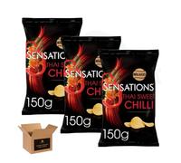 Shopior Sharing Crisps Bag - Classic Savoury Flavour Mix | Crunchy Sharing Packs | Perfect for Parties, Lunchboxes & On-the-Go Snacking (Walkers Sensations Thai Sweet Chilli - 150g x 3 Pack)
