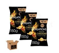 Shopior Sharing Crisps Bag - Savoury Flavour Mix | Crunchy Sharing Packs | Perfect for Parties, Lunchboxes & On-the-Go Snacking (Walkers Sensations Mature Cheddar & Chilli Chutney - 150g x 3 Pack)