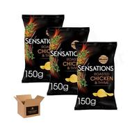 Shopior Sharing Crisps Bag - Savoury Flavour Mix | Crunchy Sharing Packs | Perfect for Parties, Lunchboxes & On-the-Go Snacking (Walkers Sensations Roasted Chicken & Thyme - 150g x 3 Pack)