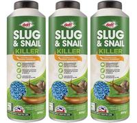 Shopior | Slug & Snail Killer 800g | Protect Garden with Powerful Organic Slug and Snail Killer Repellent Control Pellets | Pet-Friendly Organic Gardening Slug Trap Stops Pests (Pack of 3)