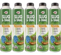 Shopior | Slug & Snail Killer 800g | Protect Garden with Powerful Organic Slug and Snail Killer Repellent Control Pellets | Pet-Friendly Organic Gardening Slug Trap Stops Pests (Pack of 5)