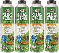 Shopior | Slug & Snail Killer 800g | Protect Garden with Powerful Organic Slug and Snail Killer Repellent Control Pellets | Pet-Friendly Organic Gardening Slug Trap Stops Pests (Pack of 4)
