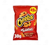 shopior SWEET & SPICY FLAMIN HOT | Assorted Classic British Crinkle Cut Crisps for Lunchbox, Sharing | Crunchy Snack Multipack (WALKERS CHEETOS TWISTED SWEET & SPICY FLAMIN HOT - PMP 49p-30g x 30Pack)