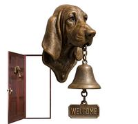 Shopkeepers Bell - Dog Chime Bell | Puppy Head Shape Welcome Doorbell | Dog-Shaped Vintage Doorbell | Wall Decoration Resin Animal-Themed Chime For Indoor Outdoor Home Gate Shop Porch Entry Holidays