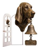 Shopkeepers Bell - Dog-Shaped Welcome Door Ringer | Resin Animal-Themed Chime Wall Decoration for Opening Outdoor Home Housewarmings Gate Porch Entry Business Front Holidays Shop