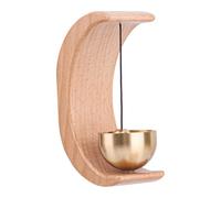 Shopkeepers Bell, Moon Shaped Wooden Doorbell Magnetic Wood Chime for Door Opening Rustic Hanging Jingle Bell Decoration for Business Entrance Home Cafe Shop Keeper, Unique Housewarming Gift