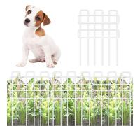 ShopLaLa Garden Fence Animal Barrier (10 Panels) 12in(L) x 16.5in(H) Small and Short Decorative Outdoor Dog Fence, Metal Fencing Plant Protector Flower Bed Edging Landscape for Yard Wire Fences Border