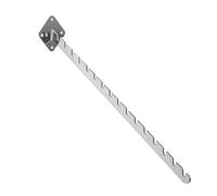 Shoplines Supplies 5X Wall Mounted 16 Notched Arm - Chrome Finish Waterfall Display Rail for Clothes & Garments - Heavy-Duty Retail Display Arm with 4 Fixing Holes - 520mm Projection