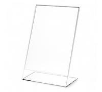 Shoplines Supplies Clear Acrylic Poster Holder Display Stand - Perspex Lean Back Sign Holder-Plastic Display Frame for Menus, Leaflets, Signs & Notices