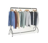 Shoplines Supplies Clear Clothes Rail Cover - Zipped Garment Protector for Coat Hangers - Dustproof Plastic Wardrobe Cover - Strong, Transparent, Easy-Access Design (5 feet x 5 feet Cover Only)