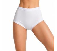 ShopMCR Pack of 3 Woman's Full Mama Briefs High Waisted Ladies Cotton Knickers Maxi Full Brief Underwear Women Every Day Mama Comfort Fit Stretchy Girls Panties (White, WMS)