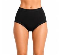 ShopMCR Pack of 3 Women's FullMama Briefs High Waisted Ladies Cotton Knickers Maxi Full Brief Underwear Women Every Day Comfort Fit Stretchy Panties (Black, XXOS)