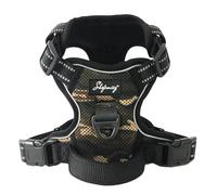 ShopMiey Dog Harness No Pull Pet Harness with 2 Leash Clips, Adjustable Soft Padded Pet Vest, Reflective No-Choke with Easy Control Handle for Training or Walking (Camouflage, Large)