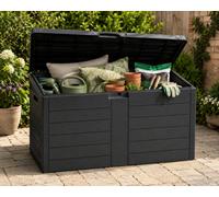 Shopnbits Garden Storage Box 336L Waterproof Outdoor Plastic Cushion Storage Container With Lockable Lid