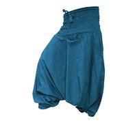 SHOPOHOLIC FASHION Aladdin Harem Pants Boho Baggy Trousers Loose Fit Yoga Hippie Clothes, Turquoise