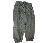 SHOPOHOLIC FASHION Children's Boho Cotton Loose Harem Pants High Rise Drawstring Hippie Drop Crotch Comfy Pants (M,Plain Green)