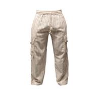 SHOPOHOLIC FASHION Mens Elastic Waist Cargo Pants Plain Hippy Combat Trousers (Grey/3XL)