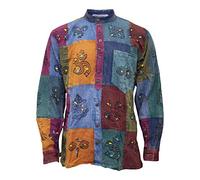 SHOPOHOLIC FASHION Mens Holiday Patchwork Shirt, XXL, Multicoloured