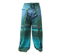 SHOPOHOLIC FASHION Multicoloured Hippie Wrap Trousers,Eye Catching Boho Hippy Pants (3)