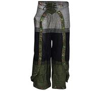 SHOPOHOLIC FASHION Multicoloured Hippie Wrap Trousers,Eye Catching Boho Hippy Pants (Green)