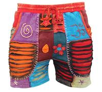 SHOPOHOLIC FASHION Womens Casual Holiday Hippie Shorts(LXL,Red)