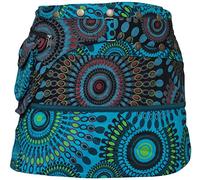 SHOPOHOLIC FASHION Womens Reversible Both Side Wrap Round Hippy Popper Mini Skirt with Hip Pockets (D11)