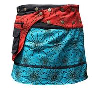 SHOPOHOLIC FASHION Women's Reversible Both Side Wrap Round Hippy Popper Skirt (4)