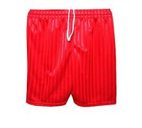 ShopOnline Unisex School Pe Shorts Shadow Stripe Boys Girls Kids Back to School Gym Football Games Sports Pull Up Shorts (Medium, Red - 2 Pack)