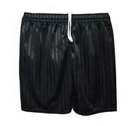 ShopOnline Unisex School Pe Shorts Shadow Stripe Boys Girls Kids Back to School Gym Football Games Sports Pull Up Shorts (11-12 Years, Black - 2 Pack)
