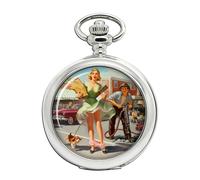 Shopper's Dilemna Pin-up Girl Pocket Watch