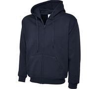 Shoppersbay Uneek Uc504 Adults Classic Full Zip Hooded Sweatshirt Navy 3XL