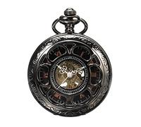 ShoppeWatch Men’s Pocket Watch with Chain | Hand Winding Vintage Pocket Watch | Classic Mechanical Movement Pocketwatch | 1920s Railroad Steampunk Costume Accessory