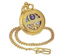 ShoppeWatch Men’s Pocket Watch with Chain | Hand Winding Vintage Pocket Watch | Classic Mechanical Movement Pocketwatch | 1920s Railroad Steampunk Costume Accessory
