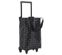 Shopping Bag on Wheels, Waterproof Foldable Shopping Trolley, Portable Reusable Trolley Bags with Telescopic Handle, Black Diamond Pattern, Utilisation IntéRieure
