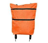 Shopping Bag With Wheels, Lightweight Foldable Tote Bag On Wheels, Heavy-Duty Oxford Cloth Storage Pouch for Traveling Home Camping Commuting Sports Schlepping Vacation Laundry