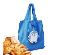 Shopping Bags for Food - Foldable Plush Toys, Reusable Food Bags, Storage Organiser for Travel, School, Work, Market, Picnic, Party, Camping, Birthday, White, PENGUIN, Siehe Beschreibung