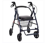 Shopping cart Carbon Steel Elderly Shopping cart with Wheel seat Shopping cart Adjustable Foldable Portable Trolley Elderly Roller Walker
