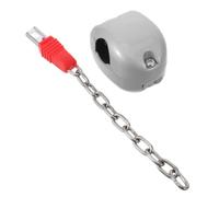 Shopping Cart Coin Lock, Quarter Token Model, Zinc Alloy | Front Fork Mount, Fully Mechanical Design, Fast Unlock, No Wiring Needed, Silver Finish, Chain Included