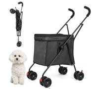 Shopping Cart, Collapsible Folding Utility Wagons Carts Heavy Duty, The Original Patented, Capacity 60lbs Capacity, Minimalist, for Outdoor Camping Shopping Sports Garden (B Black)