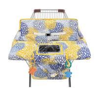 Shopping Cart Cover for Baby,2-in-1 High Chair Cover Soft,Portable,and Machine Washable,Comfortable Cotton Seat Pad with Safety Harness and Portable Cloth Bag,Fits All Supermarkets and Restaurants
