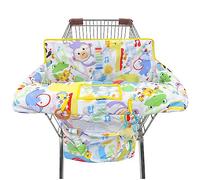 Shopping Cart Cover for Baby,2-in-1 High Chair Cover with Portable Cloth Bag,Cart Seat Pad for Babies Grocery Cushion Cover Restaurant,Suitable for All Supermarkets