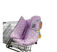 Shopping Cart Cover for Baby boy Girl, Multi-in-1 Cart Covers for Babies, Infant High Chair Cover, Machine Washable, Soft Padded Grocery cart seat Cushion Cover, Purple dot