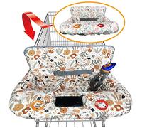 Shopping Cart Cover for Baby Grocery Cart Cover for Baby boy and Baby Girl, High Chair Cover for Baby and Toddler, Baby Registry Gift - Waterproof - Extra Large - Cotton - Double Sided (Orange)