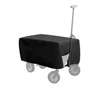 Shopping Cart Cover Heavy Duty Rain Guard for Folding Trolley Beach Cart Outdoor Use - Black 210D Material
